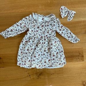 Girls Fall Dress with Bow